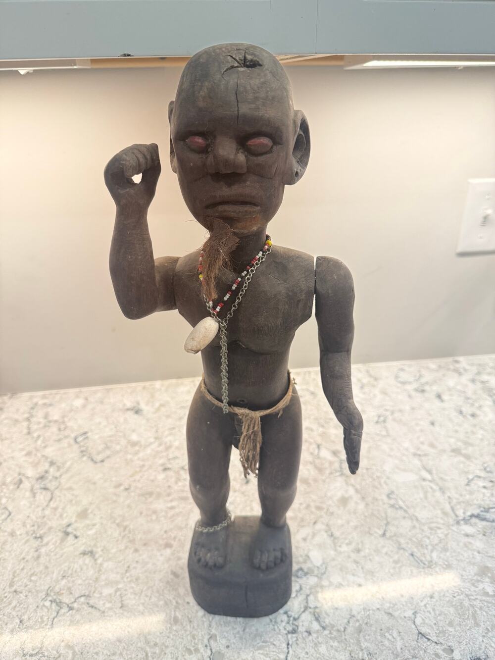 Hand-Carved Wooden Statue of Southeast Asian Origin Fertility Doll Malaysia